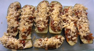 Лодочки из баклажанов